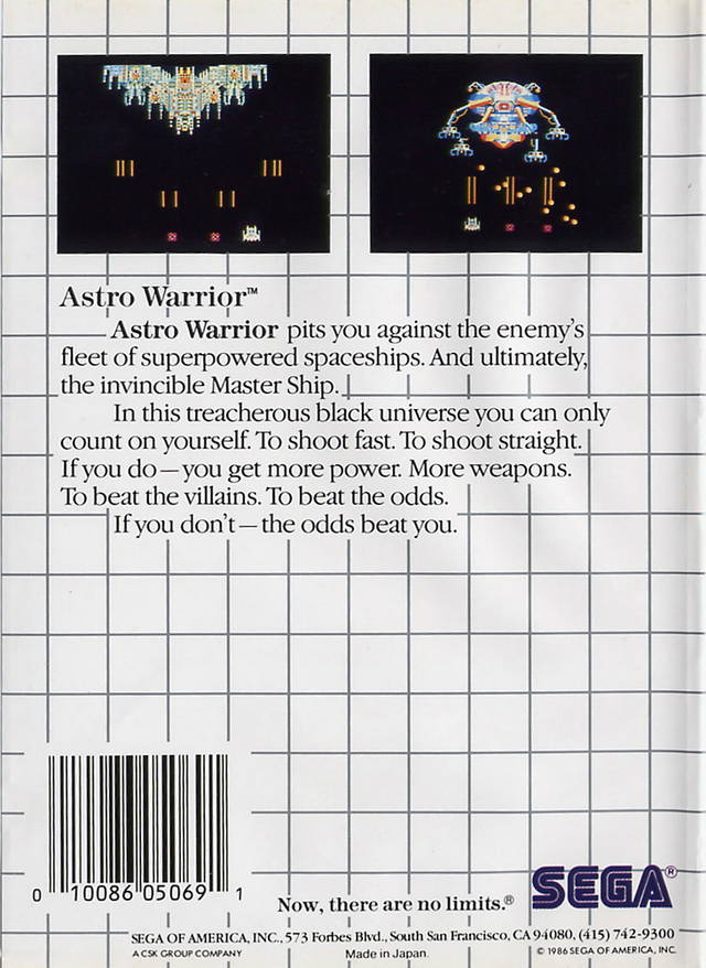 Astro Warrior / Pit Pot | Master System Astro Warrior / Pit Pot | Master System