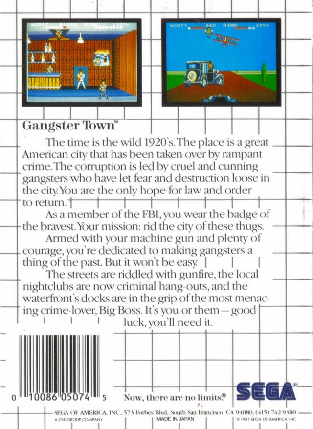 Gangster Town - SEGA Master System [Pre-Owned] Video Games Sega   