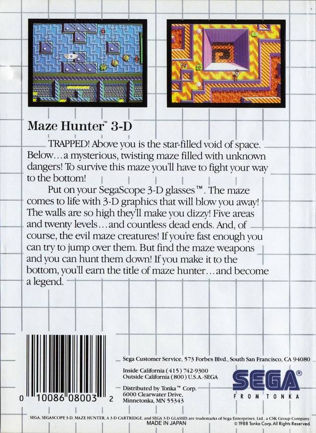 Maze Hunter 3-D - SEGA Master System [Pre-Owned] Video Games Sega   