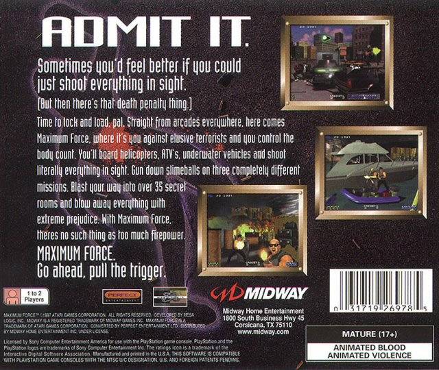 Maximum Force - (PS1) PlayStation 1 [Pre-Owned] Video Games Midway   
