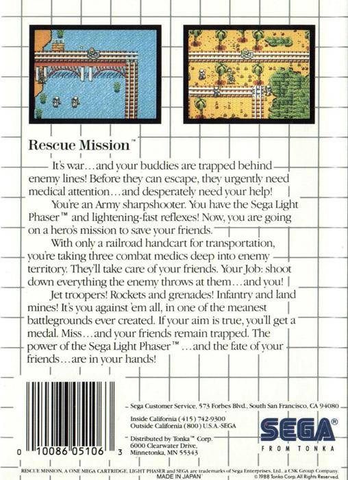Rescue Mission - SEGA Master System [Pre-Owned] Video Games Sega   