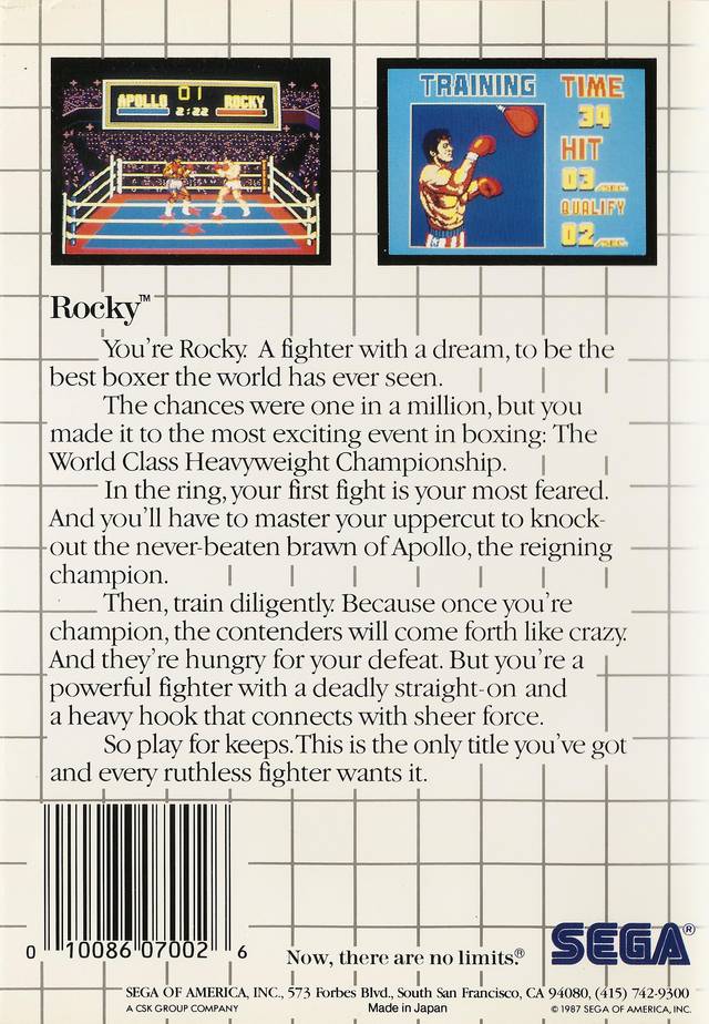Rocky - SEGA Master System  [Pre-Owned] Video Games Sega   