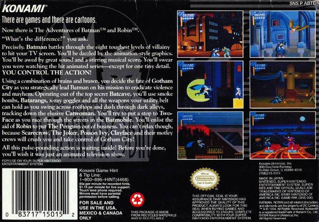 The Adventures of Batman & Robin - (SNES) Super Nintendo [Pre-Owned] Video Games Konami   