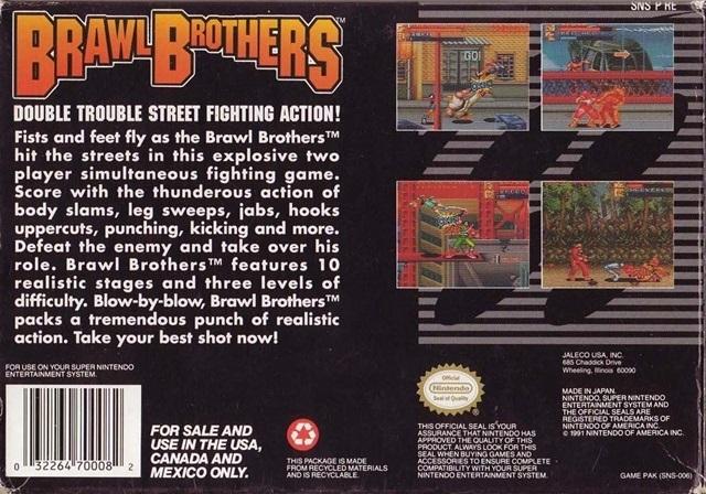 Brawl Brothers - (SNES) Super Nintendo [Pre-Owned] Video Games Jaleco Entertainment   