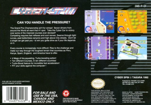 Cyber Spin - (SNES) Super Nintendo [Pre-Owned] | J&L Game