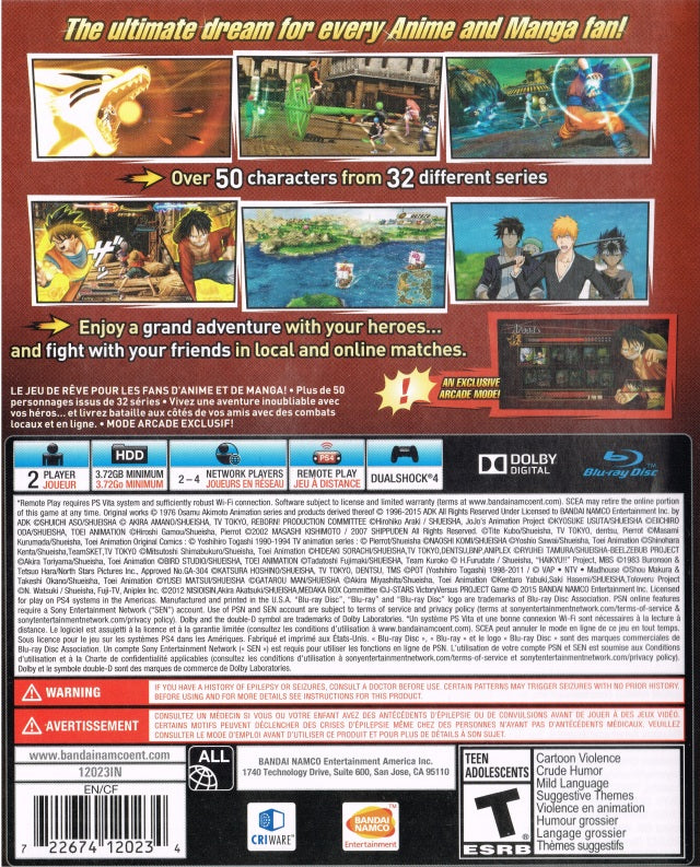 J-Stars Victory Vs+ - (PS4) PlayStation 4 Video Games Bandai Namco Games   