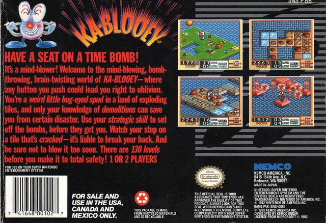 Ka-Blooey - (SNES) Super Nintendo [Pre-Owned] Video Games Kemco   