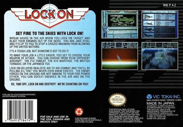 Lock On - (SNES) Super Nintendo [Pre-Owned] Video Games Vic Tokai   