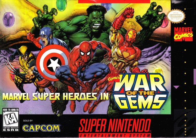 Marvel Super Heroes in War of the Gems - (SNES) Super Nintendo [Pre-Owned] Video Games Capcom   