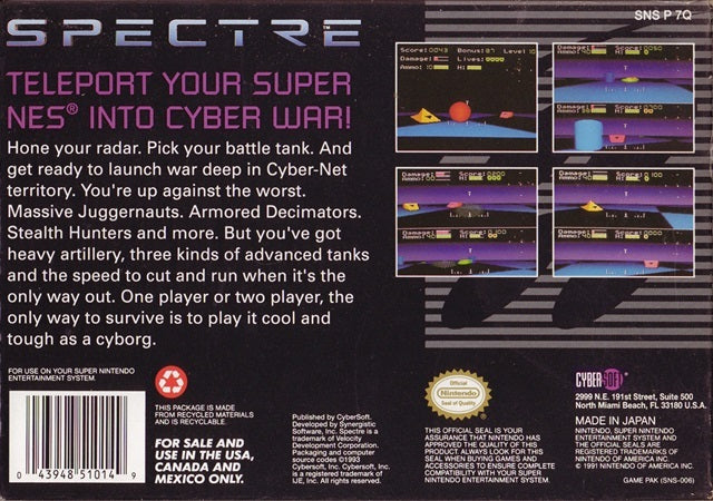 Spectre - (SNES) Super Nintendo [Pre-Owned] Video Games Cybersoft   