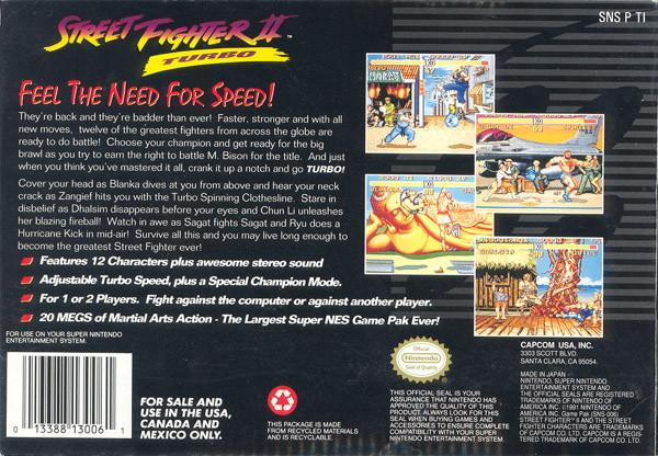 Street Fighter II Turbo - (SNES) Super Nintendo [Pre-Owned] Video Games Capcom   
