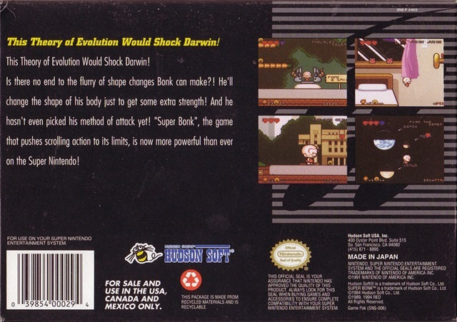 Super Bonk - (SNES) Super Nintendo [Pre-Owned] Video Games Hudson   