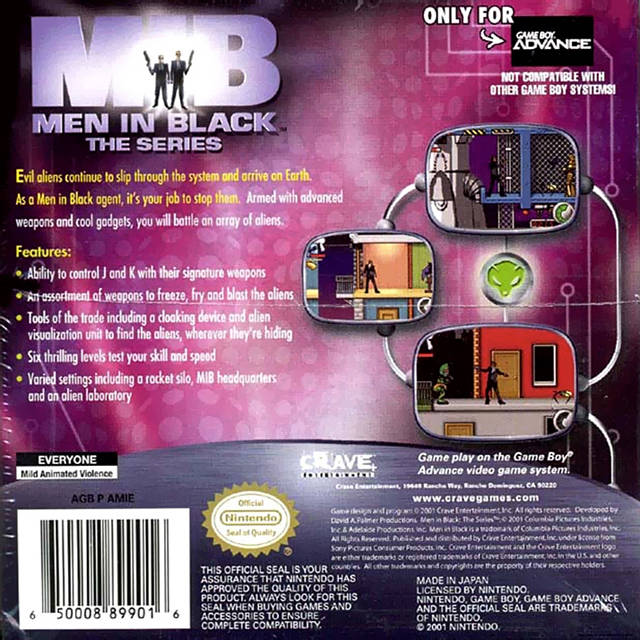 Men in Black: The Series - (GBA) Game Boy Advance [Pre-Owned] Video Games Crave   