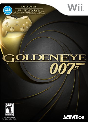 James Bond 007: GoldenEye 007 Classic Edition Hardware Bundle with Gold Wii Classic Controller Pro - Nintendo Wii Video Games ACTIVISION   