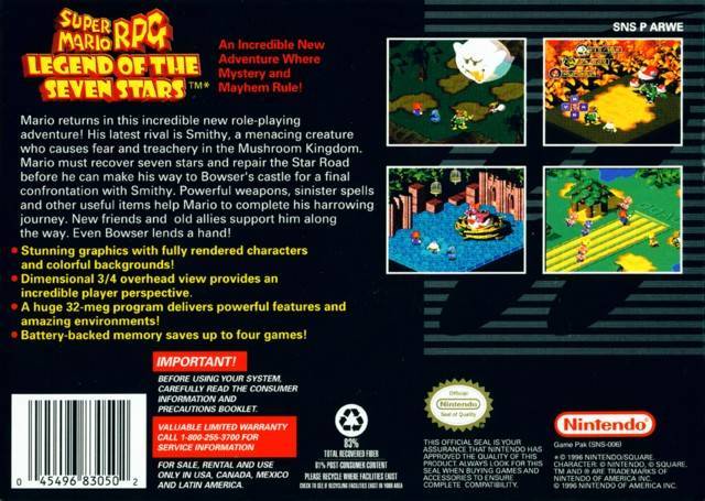 Super Mario RPG: Legend of the Seven Stars - (SNES) Super Nintendo [Pre-Owned] Video Games Nintendo   