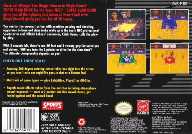 Super Slam Dunk - (SNES) Super Nintendo [Pre-Owned] Video Games Virgin Interactive   