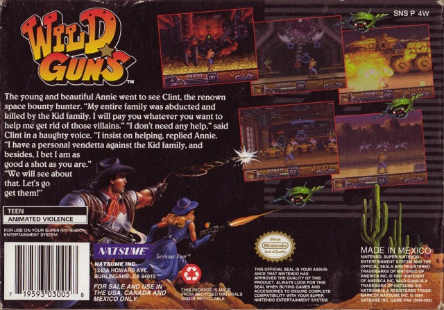 Wild Guns - (SNES) Super Nintendo [Pre-Owned] | J&L Game