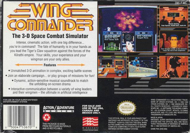 Wing Commander - (SNES) Super Nintendo [Pre-Owned] Video Games Mindscape   