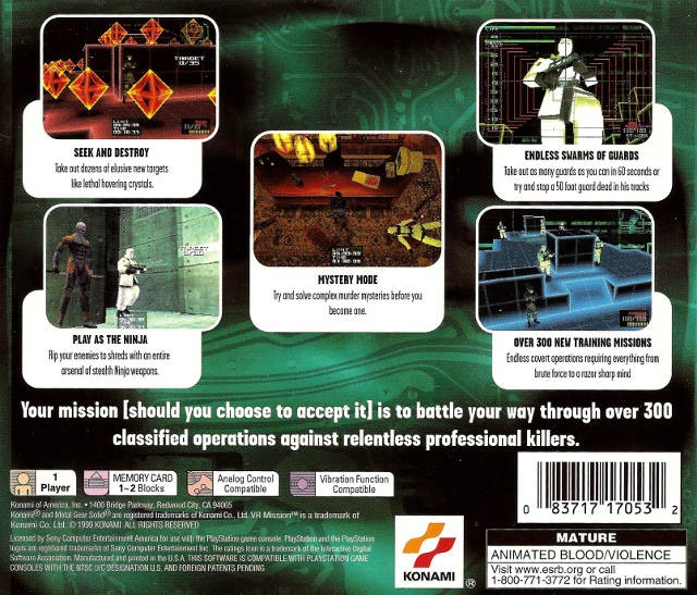 metal gear solid missions Metal Gear Solid VR Missions