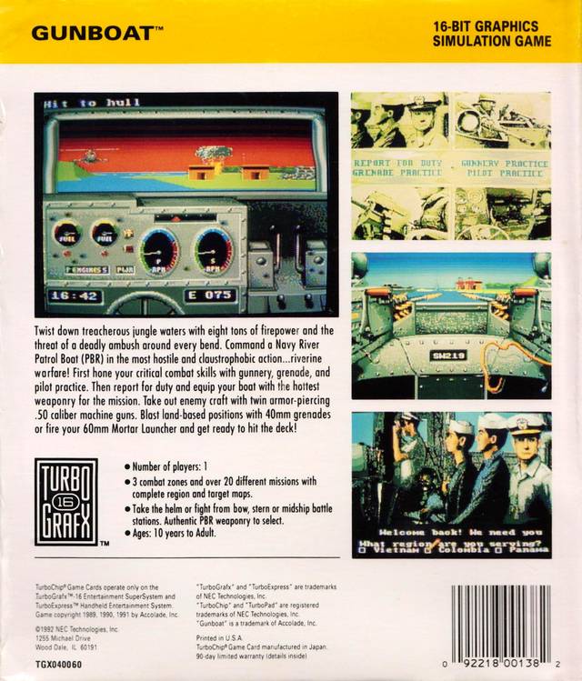 Gunboat - TurboGrafx-16 [Pre-Owned] Video Games NEC Interchannel   