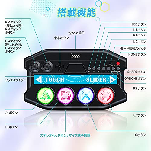 Hatsune Miku Project DIVA Future Tone DX Mini Controller (Black) - (PS4) PlayStation 4 ( Japanese Import ) Accessories PEGA GAME   