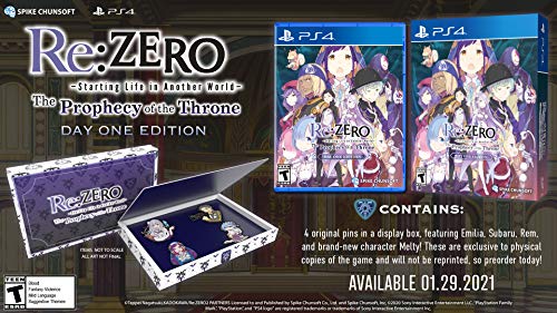 Re:ZERO – The Prophecy of the Throne (Day One Edition) – (PS4) PlayStation 4 Video Games Spike Chunsoft