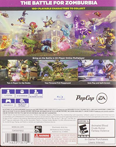 Plants vs. Zombies Garden Warfare 2 (PlayStation Hits) - (PS4) PlayStation 4 Video Games Electronic Arts   