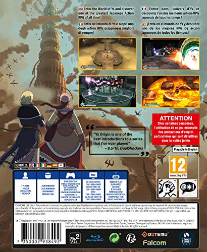 Ys Origin - Playstation 4 ( UK Import ) Video Games Clear River Games   
