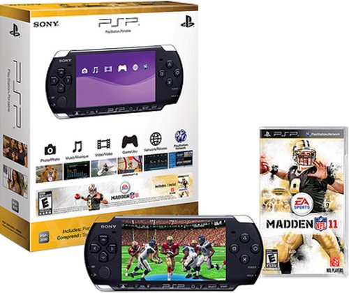 Sony PlayStation Portable 3000 Console (Madden NFL 11 Entertainment Pack Piano Black) (PSP) Sony PSP