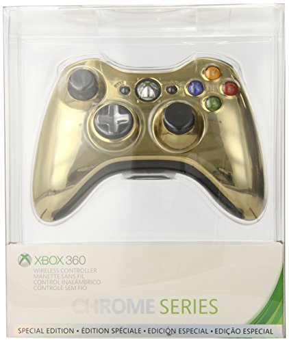 Microsoft Xbox 360 Chrome Series Wireless Controller (Gold) - Xbox 360 Accessories Microsoft   