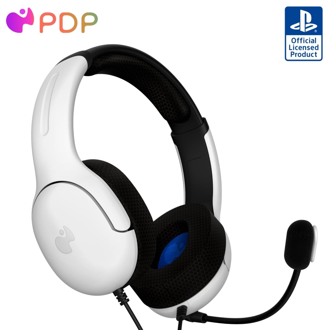 PDP AIRLITE Wired Stereo Gaming Headset (Frost White) - (PS5) Playstation 5 Video Games PDP   
