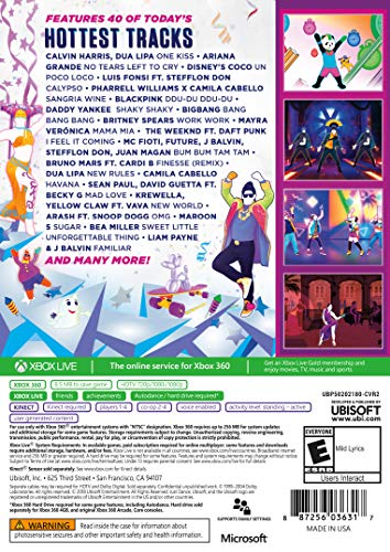 Just Dance 2019 (Kinect Required) - Xbox 360 Video Games Ubisoft   