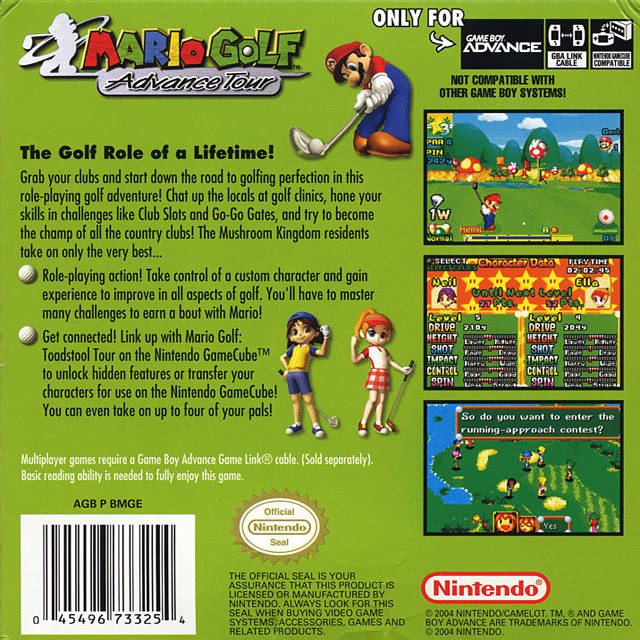 Mario Golf: Advance Tour - (GBA) Game Boy Advance Video Games Nintendo   