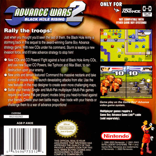 Advance Wars 2: Black Hole Rising - (GBA) Game Boy Advance