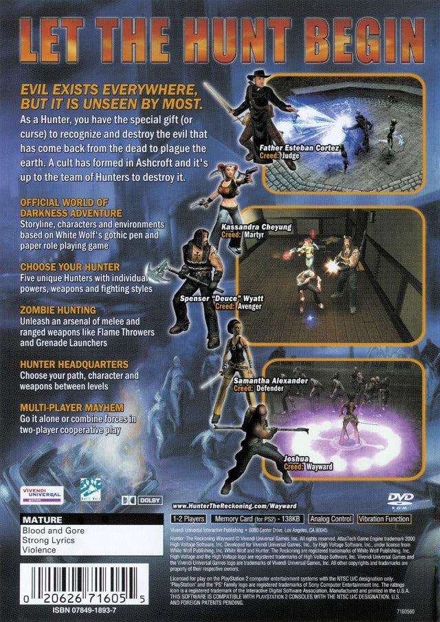 Hunter: The Reckoning Wayward - (PS2) PlayStation 2 [Pre-Owned] Video Games VU Games   