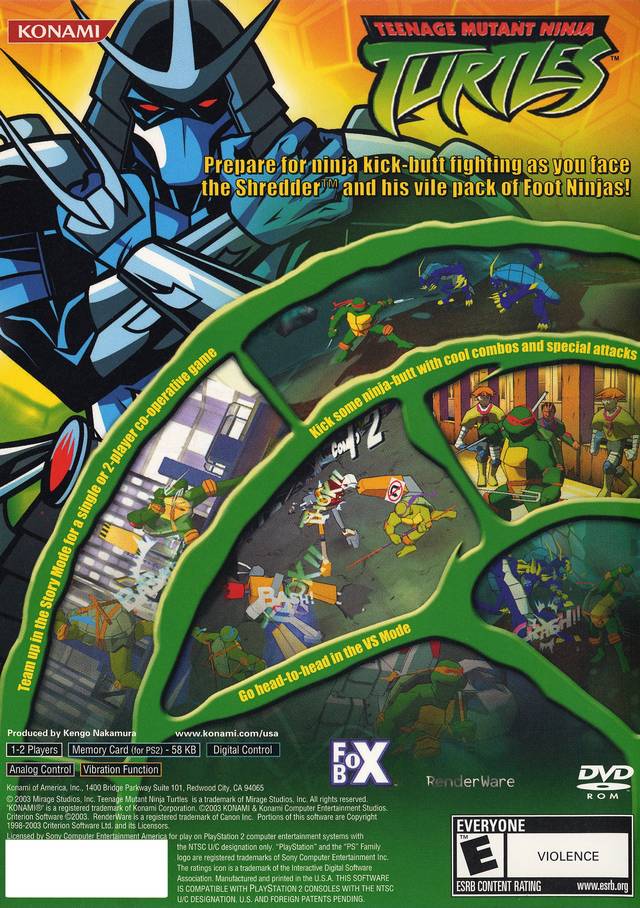 Teenage Mutant Ninja Turtles - (PS2) PlayStation 2 [Pre-Owned] Video Games Konami   
