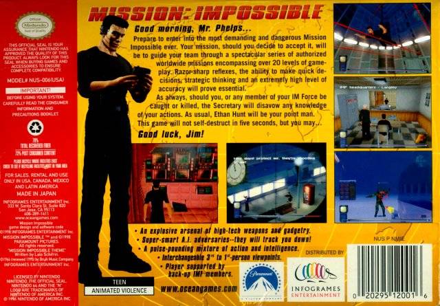 Mission: Impossible - (N64) Nintendo 64 [Pre-Owned] Video Games Ocean   