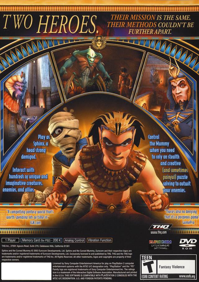 Sphinx and the Cursed Mummy - (PS2) PlayStation 2 [Pre-Owned] Video Games THQ   