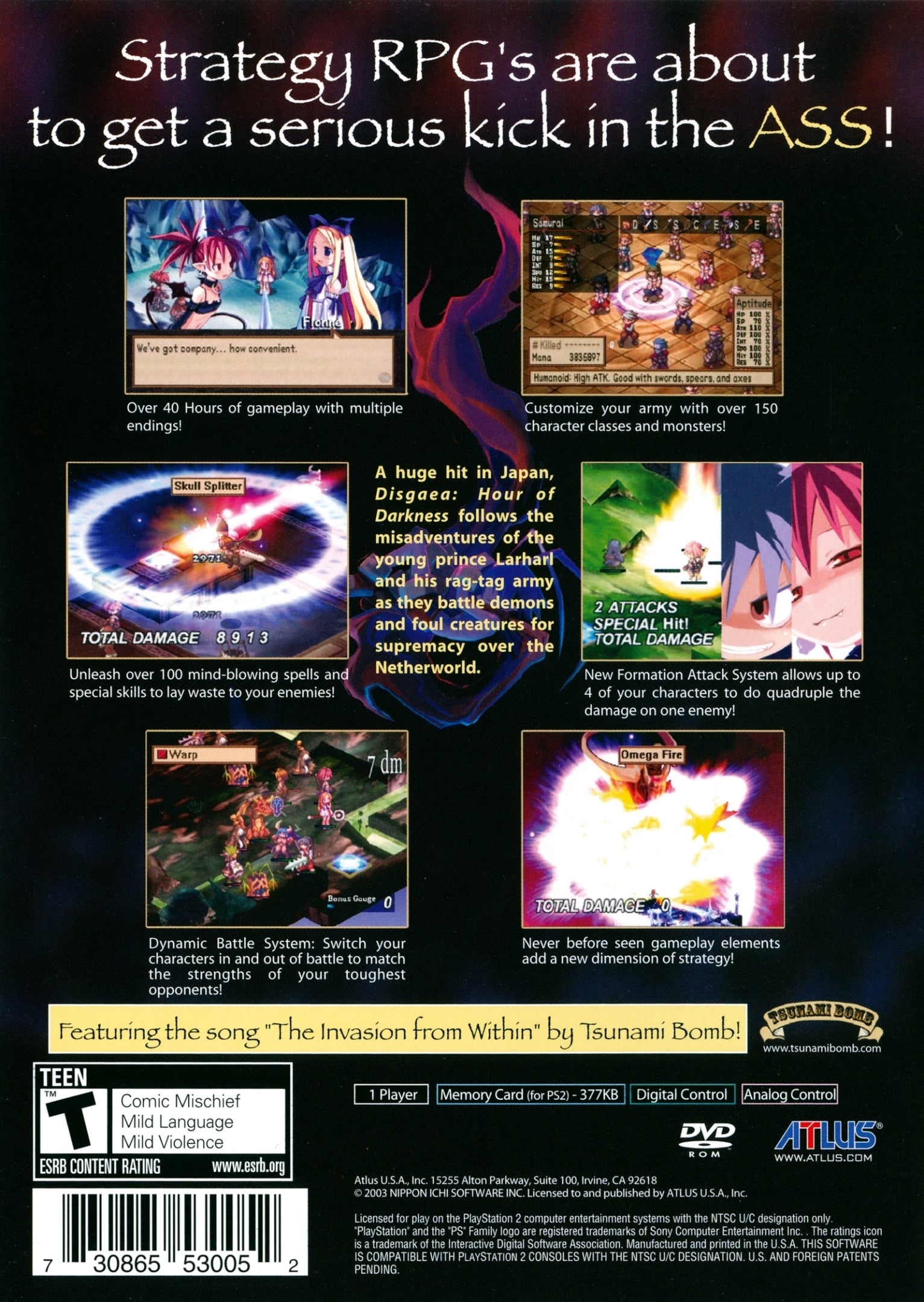 Disgaea: Hour of Darkness - (PS2) PlayStation 2 [Pre-Owned] Video Games Atlus   