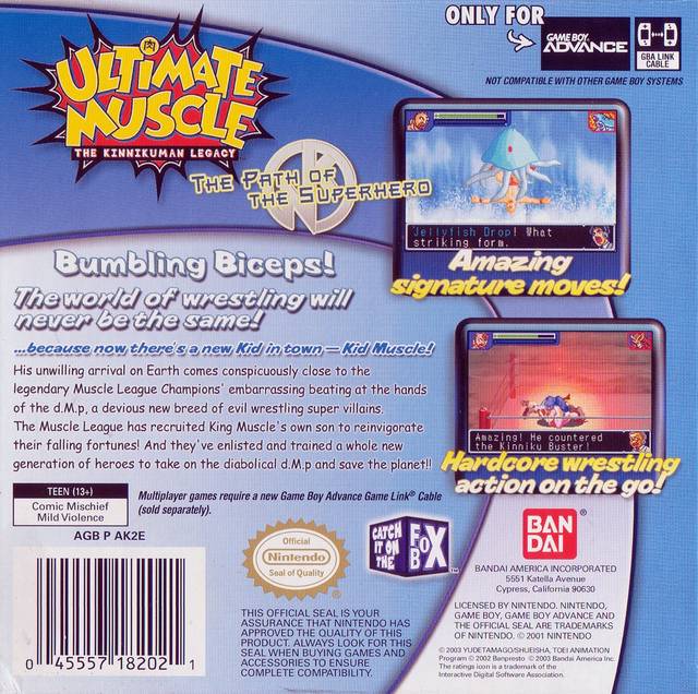 Ultimate Muscle: The Kinnikuman Legacy - The Path of the Superhero - (GBA) Game Boy Advance Video Games Bandai