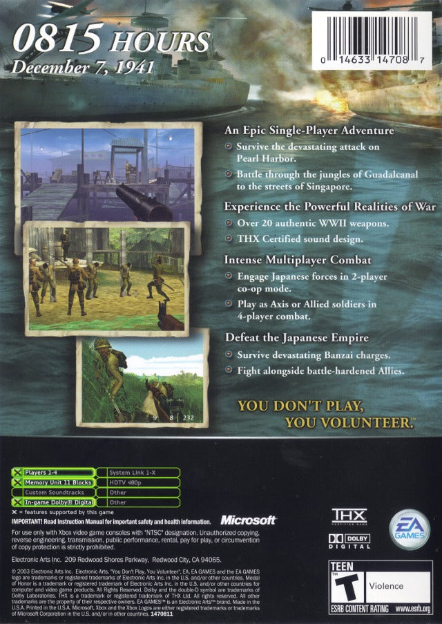 Medal of Honor: Rising Sun - (XB) Xbox [Pre-Owned] Video Games EA Games