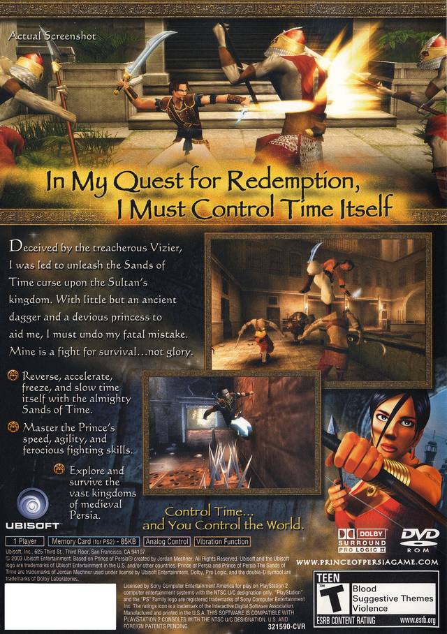Prince of Persia: The Sands of Time - (PS2) PlayStation 2 Video Games Ubisoft   