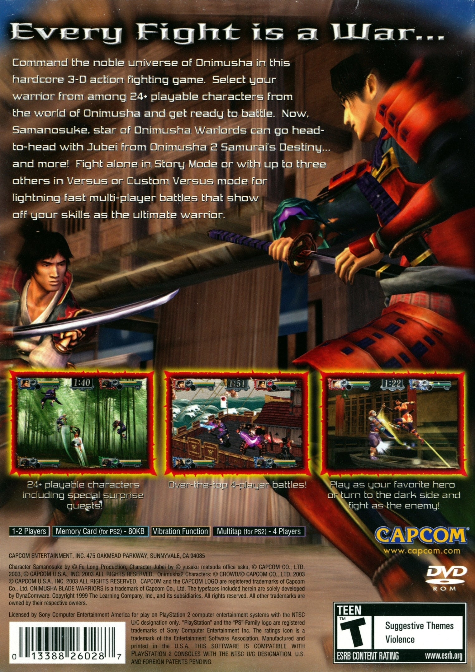 Onimusha Blade Warriors - (PS2) PlayStation 2 [Pre-Owned] Video Games Capcom   