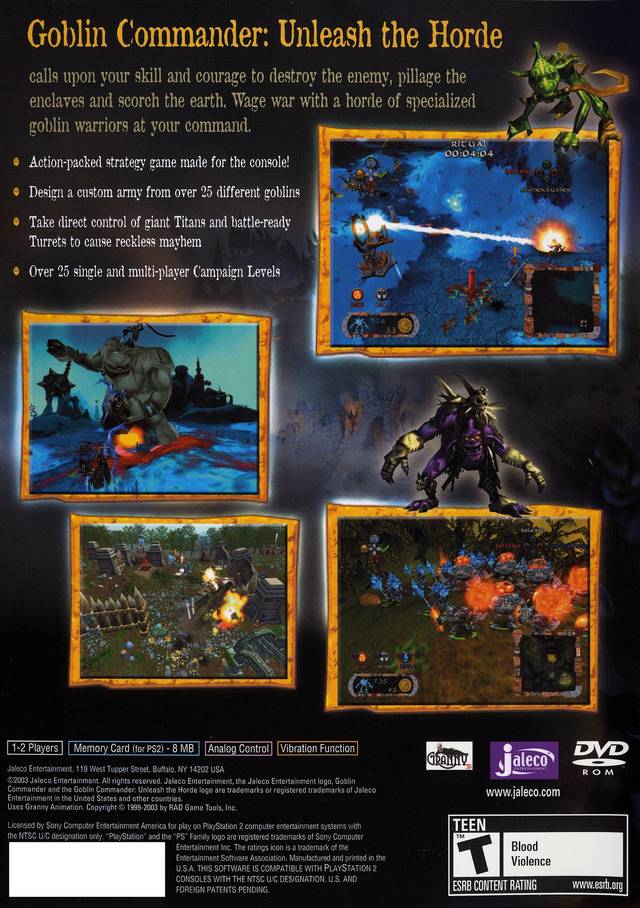 Goblin Commander: Unleash the Horde - (PS2) PlayStation 2 [Pre-Owned] Video Games Jaleco Entertainment   