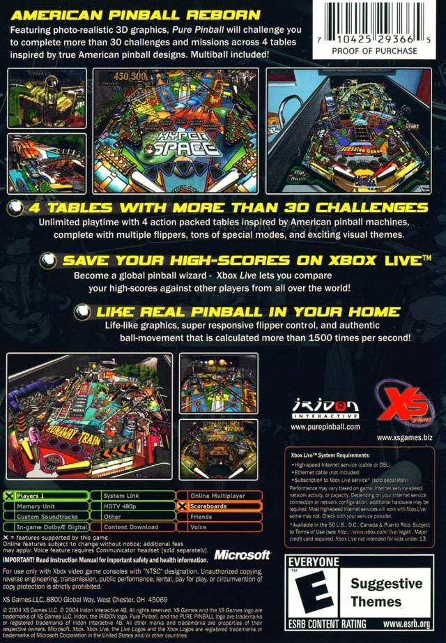 Pure Pinball - Xbox Video Games XS Games   