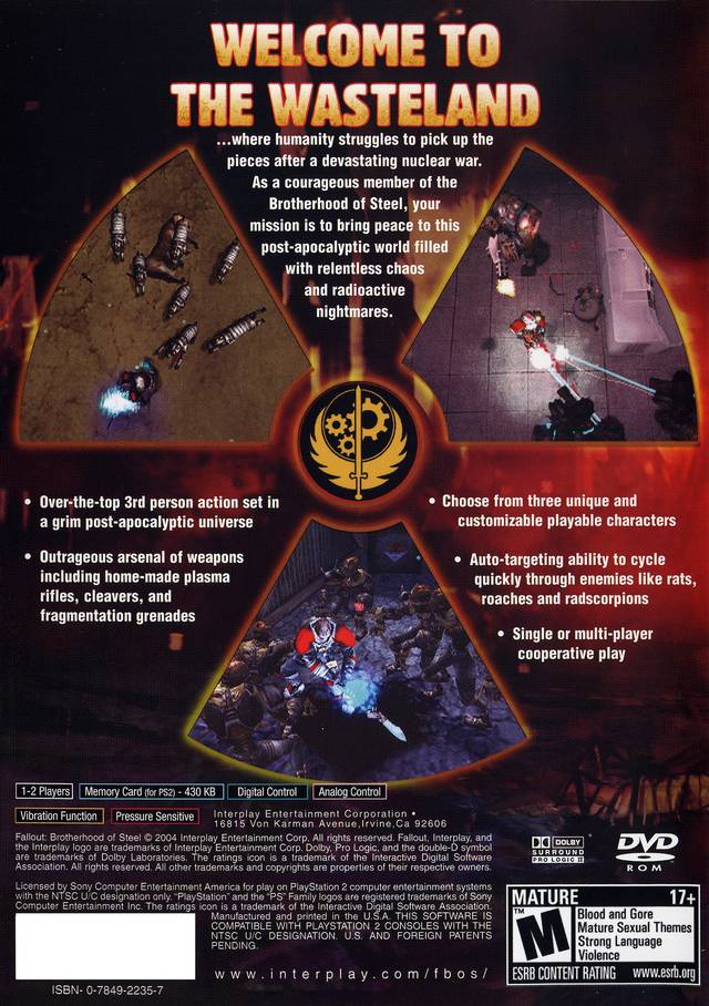 Fallout: Brotherhood of Steel - (PS2) PlayStation 2 [Pre-Owned] Video Games Interplay   