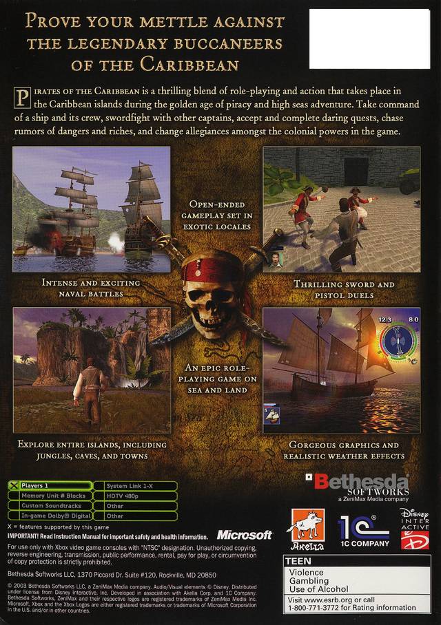 Pirates of the Caribbean - (XB) Xbox [Pre-Owned] Video Games Bethesda Softworks   