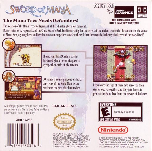 Sword of Mana - (GBA) Game Boy Advance [Pre-Owned] Video Games Brownie Brown   