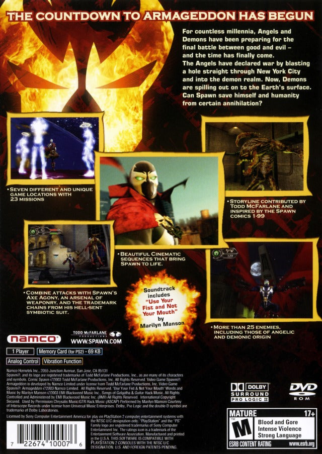 Spawn: Armageddon - (PS2) PlayStation 2 [Pre-Owned] Video Games Namco   