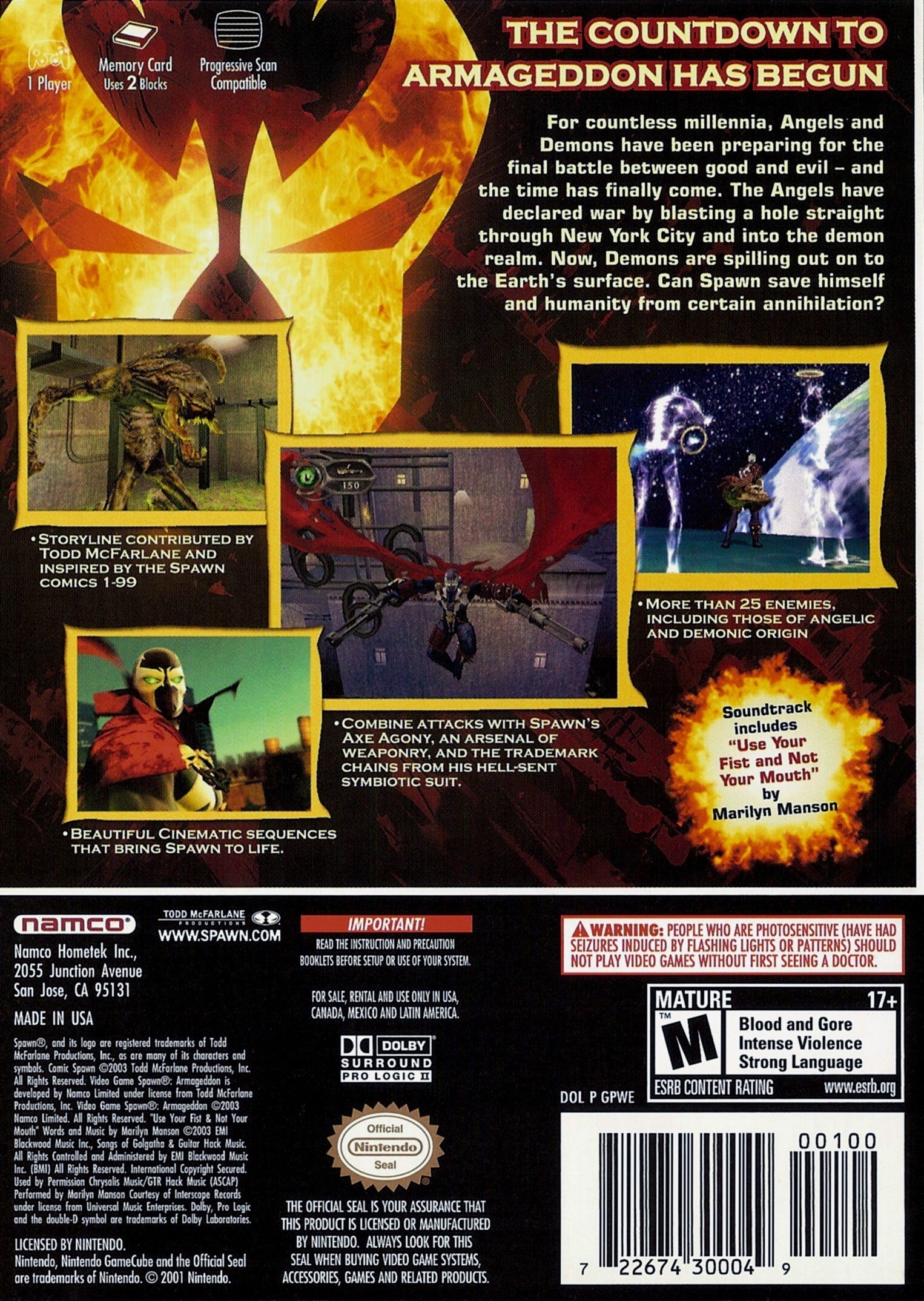 Spawn: Armageddon - (GC) GameCube [Pre-Owned] Video Games Namco   